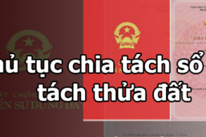 Hướng dẫn thủ tục tách Sổ đỏ mới nhất