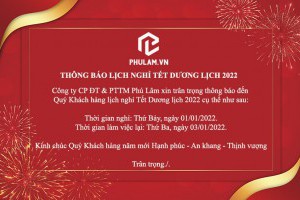 Thông báo lịch Nghỉ Tết Dương lịch năm 2022