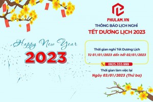 Lịch nghỉ Tết Dương Lịch Quý Mão 2023