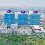 Bán 77,51m2 căn 2 ngủ 2 vs, tầng 6, tòa K1 chung cư Khai Sơn City. Ban công hướng ĐN view hồ